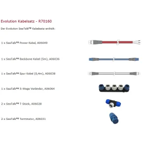 Raymarine Kit cavi Evolution (1xA06064 2xA06028 2xA06031 1xA06049 1xA06036 1xA06038)